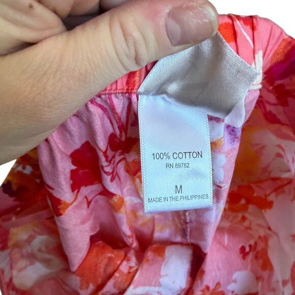 Natori Pink Floral Cotton Pajama Pants Medium - Picture 3 of 4